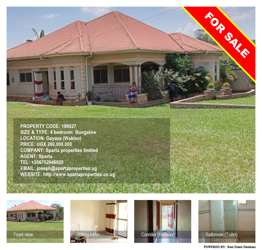 4 bedroom Bungalow  for sale in Gayaza Wakiso Uganda, code: 199027