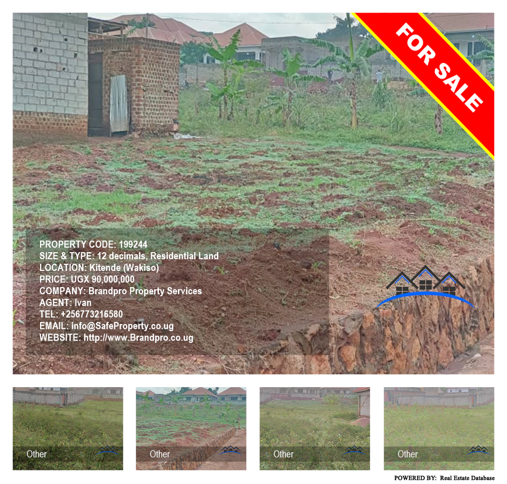 Residential Land  for sale in Kitende Wakiso Uganda, code: 199244