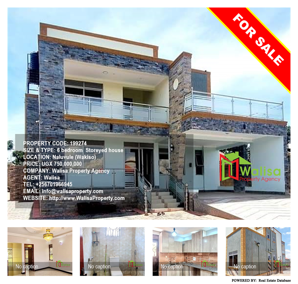 6 bedroom Storeyed house  for sale in Naluvule Wakiso Uganda, code: 199274