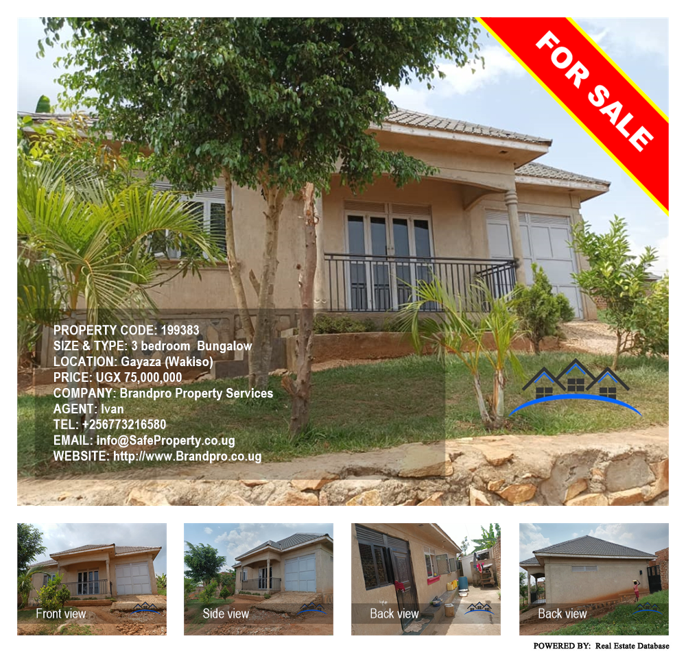 3 bedroom Bungalow  for sale in Gayaza Wakiso Uganda, code: 199383