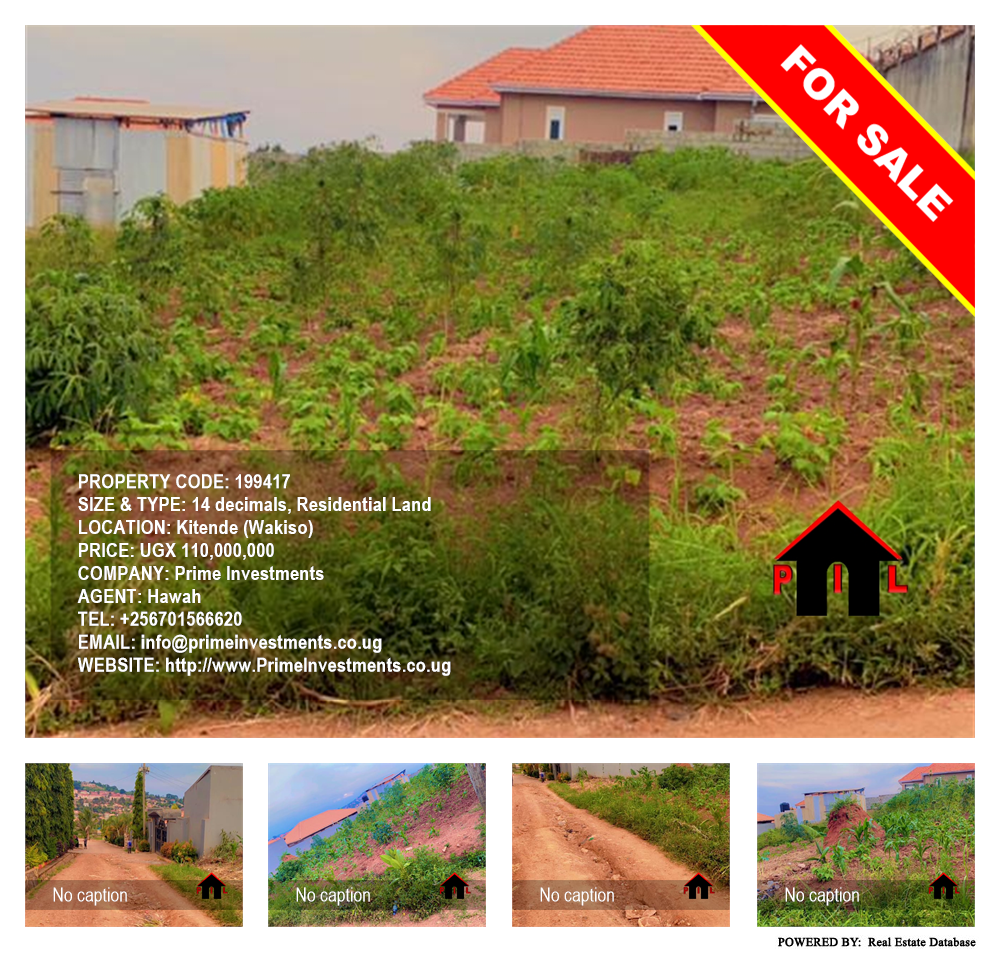 Residential Land  for sale in Kitende Wakiso Uganda, code: 199417