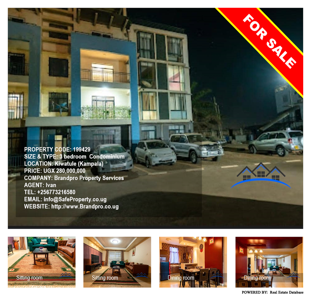 3 bedroom Condominium  for sale in Kiwaatule Kampala Uganda, code: 199429