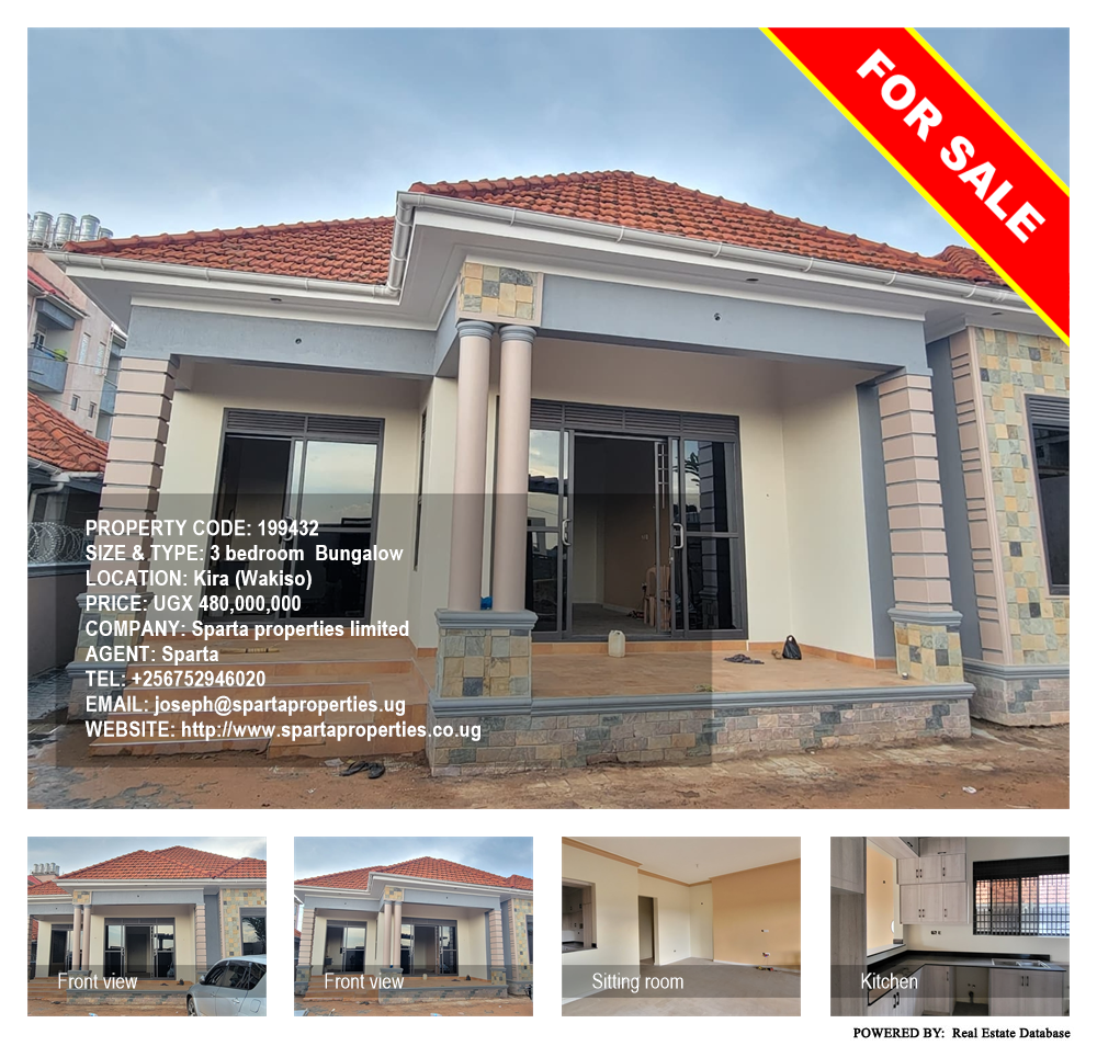 3 bedroom Bungalow  for sale in Kira Wakiso Uganda, code: 199432