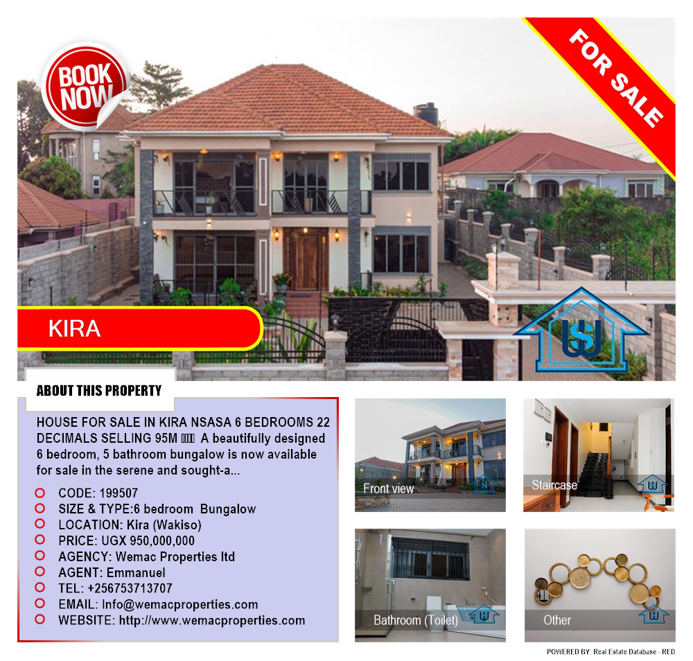 6 bedroom Bungalow  for sale in Kira Wakiso Uganda, code: 199507