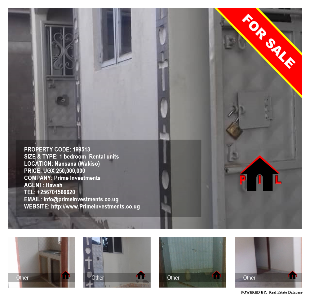 1 bedroom Rental units  for sale in Nansana Wakiso Uganda, code: 199513