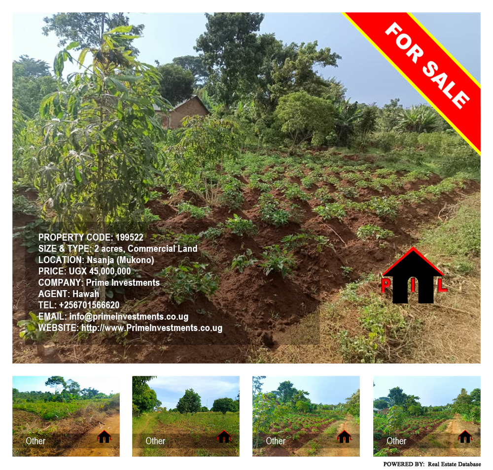 Commercial Land  for sale in Nsanja Mukono Uganda, code: 199522