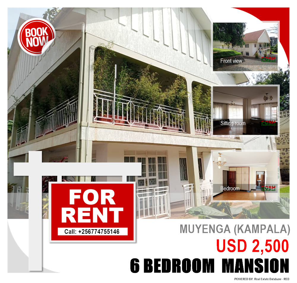 6 bedroom Mansion  for rent in Muyenga Kampala Uganda, code: 199584