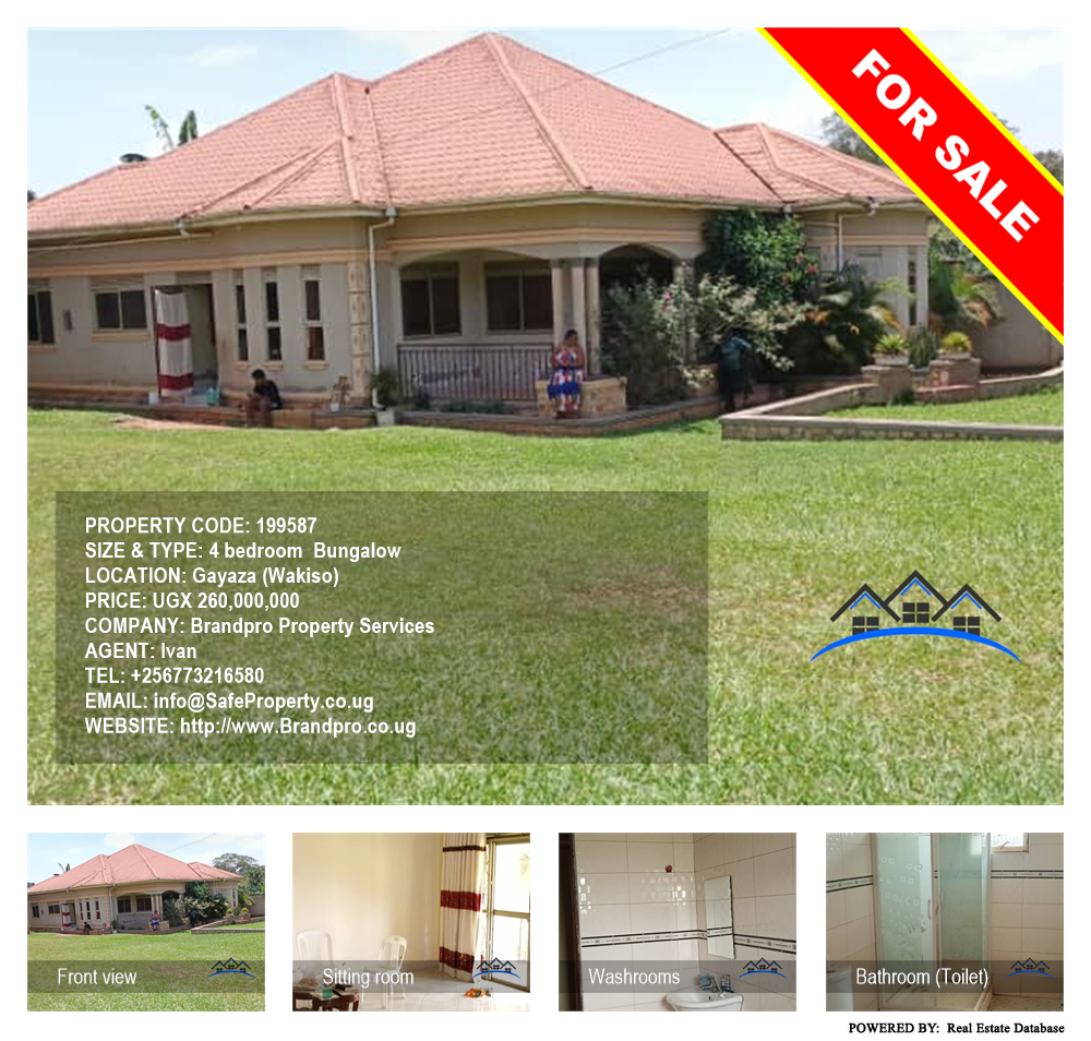 4 bedroom Bungalow  for sale in Gayaza Wakiso Uganda, code: 199587