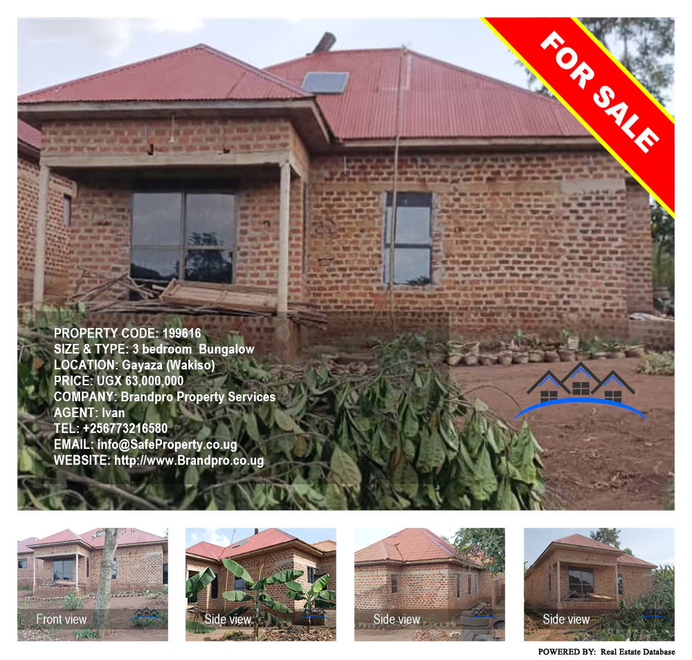 3 bedroom Bungalow  for sale in Gayaza Wakiso Uganda, code: 199616