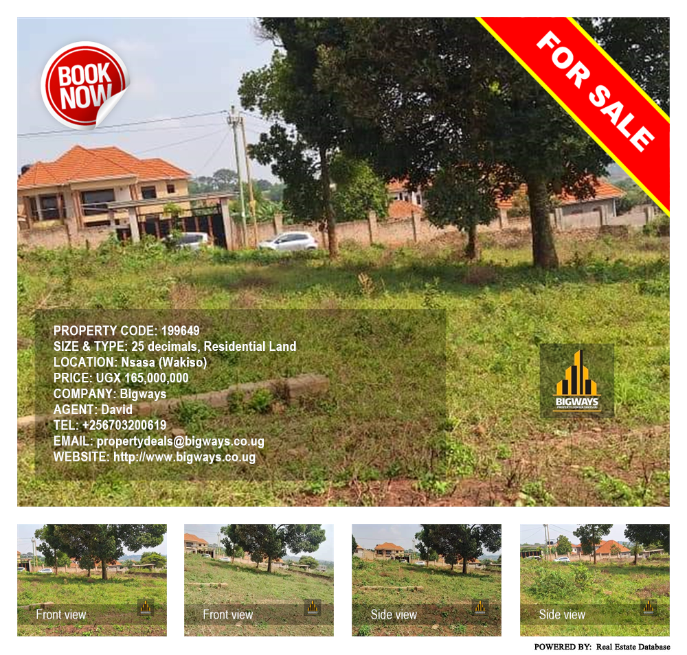 Residential Land  for sale in Nsasa Wakiso Uganda, code: 199649