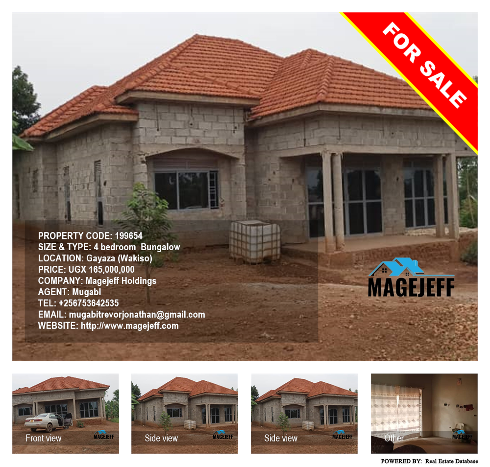 4 bedroom Bungalow  for sale in Gayaza Wakiso Uganda, code: 199654