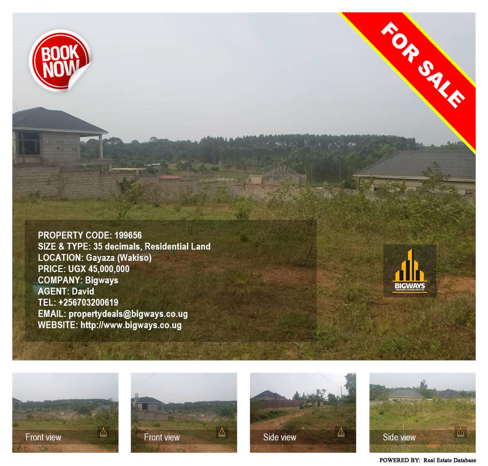 Residential Land  for sale in Gayaza Wakiso Uganda, code: 199656