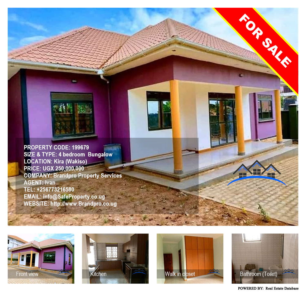 4 bedroom Bungalow  for sale in Kira Wakiso Uganda, code: 199679