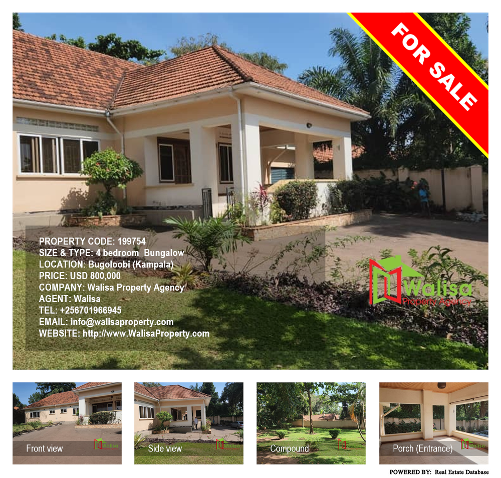 4 bedroom Bungalow  for sale in Bugoloobi Kampala Uganda, code: 199754