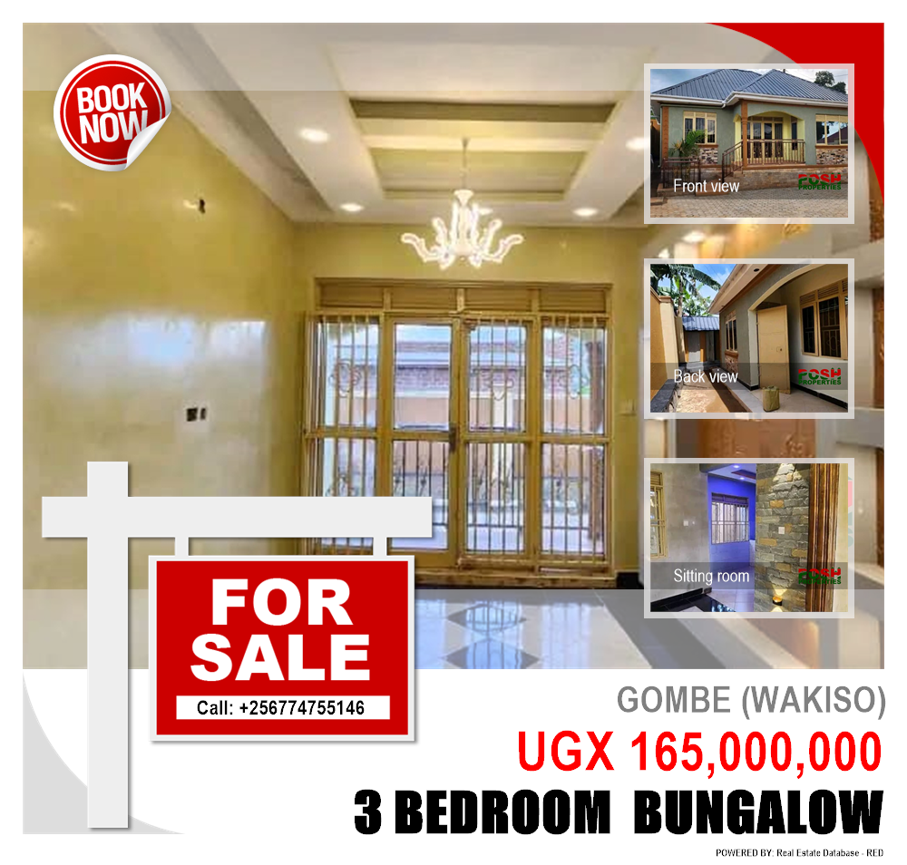 3 bedroom Bungalow  for sale in Gombe Wakiso Uganda, code: 199816