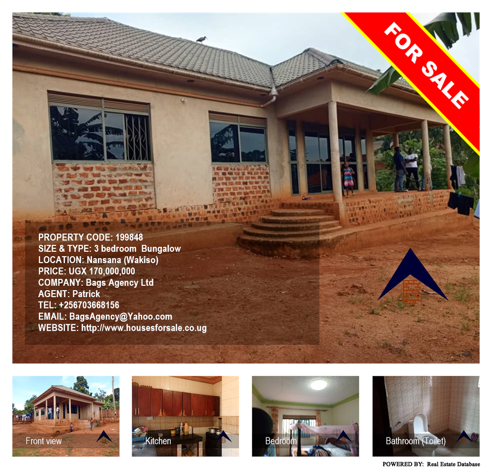 3 bedroom Bungalow  for sale in Nansana Wakiso Uganda, code: 199848