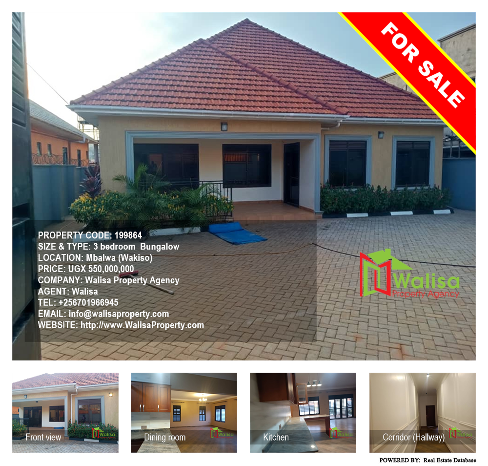 3 bedroom Bungalow  for sale in Mbalwa Wakiso Uganda, code: 199864