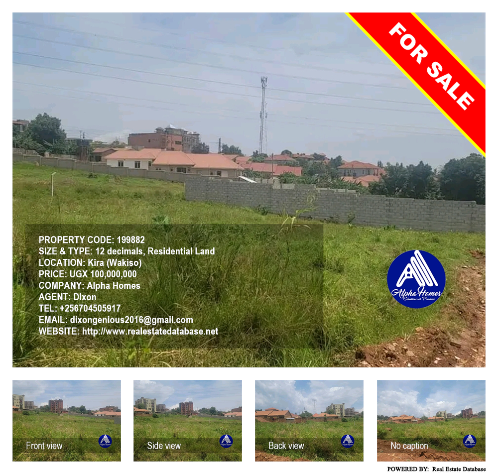 Residential Land  for sale in Kira Wakiso Uganda, code: 199882