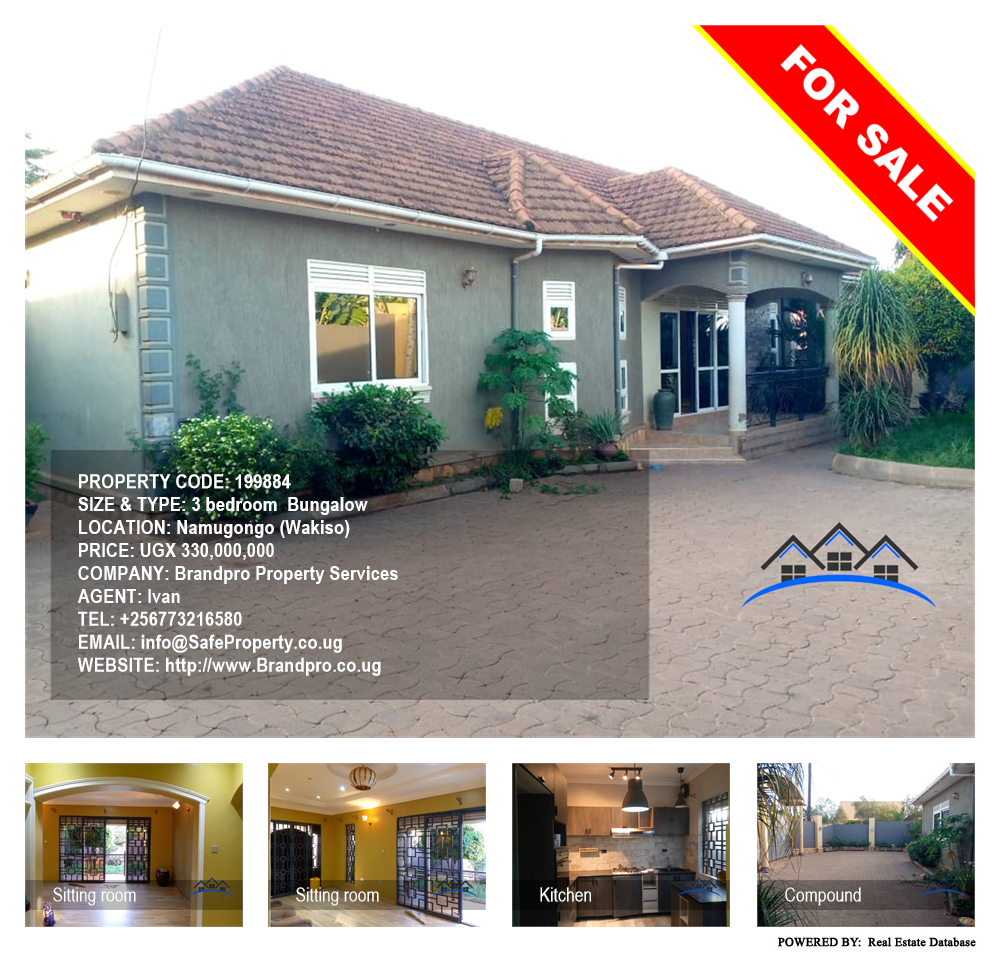 3 bedroom Bungalow  for sale in Namugongo Wakiso Uganda, code: 199884