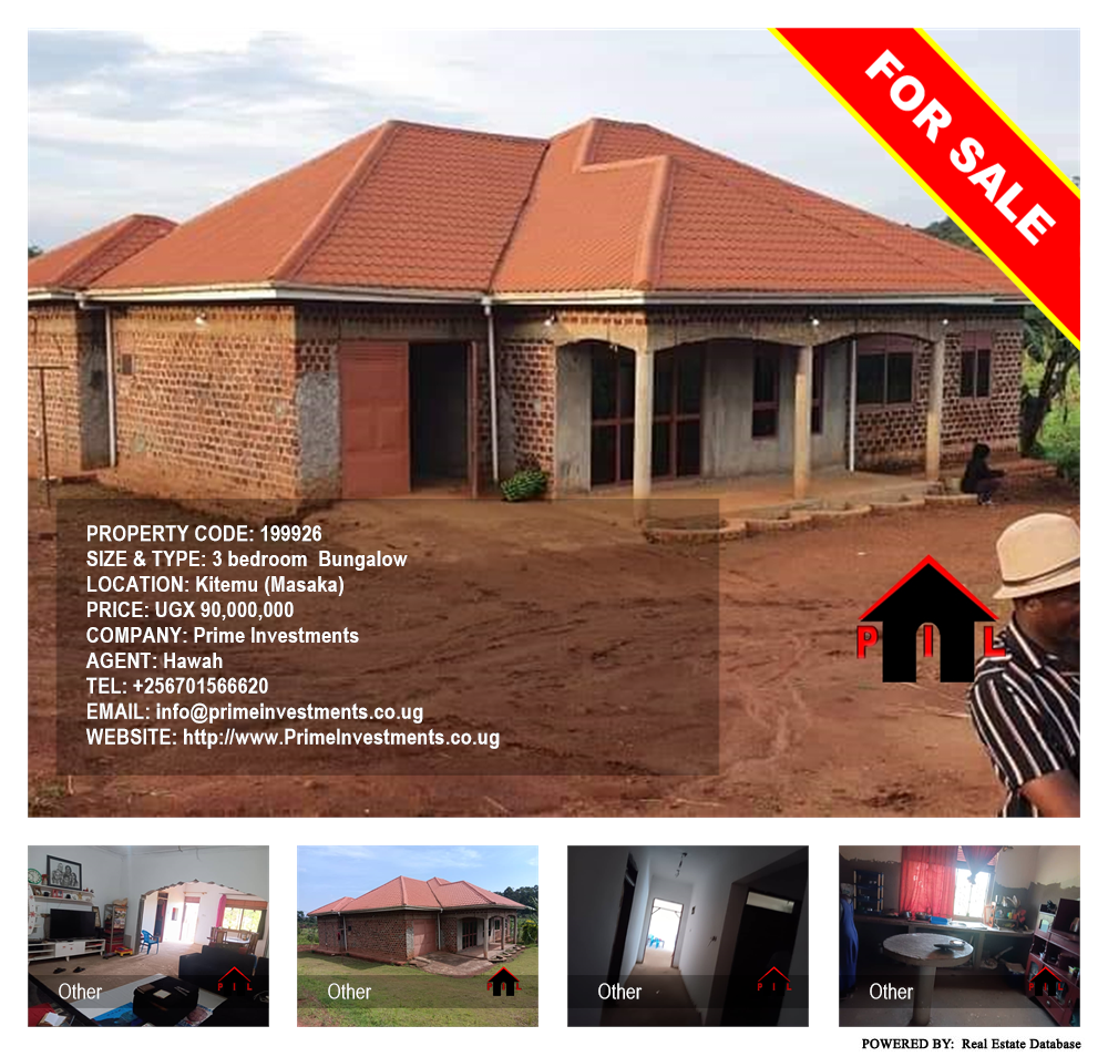 3 bedroom Bungalow  for sale in Kitemu Masaka Uganda, code: 199926