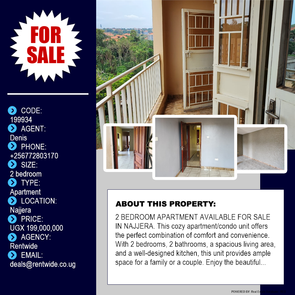 2 bedroom Apartment  for sale in Najjera Wakiso Uganda, code: 199934