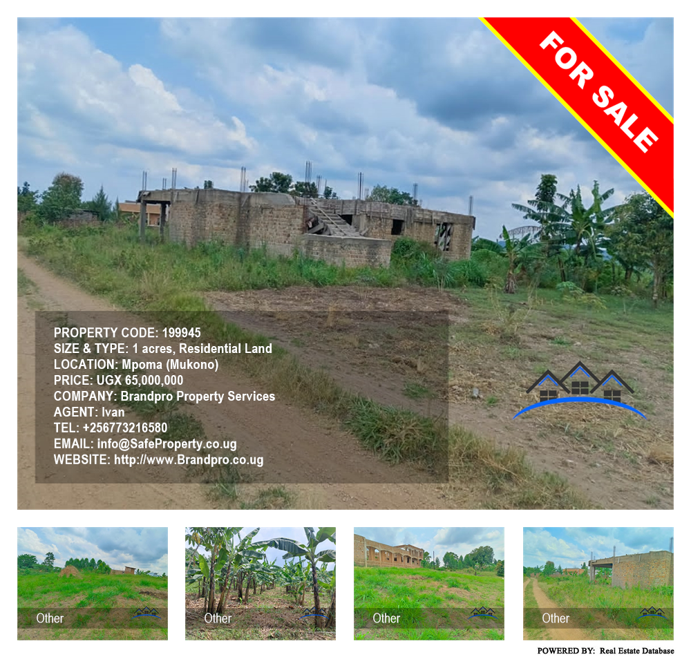 Residential Land  for sale in Mpoma Mukono Uganda, code: 199945