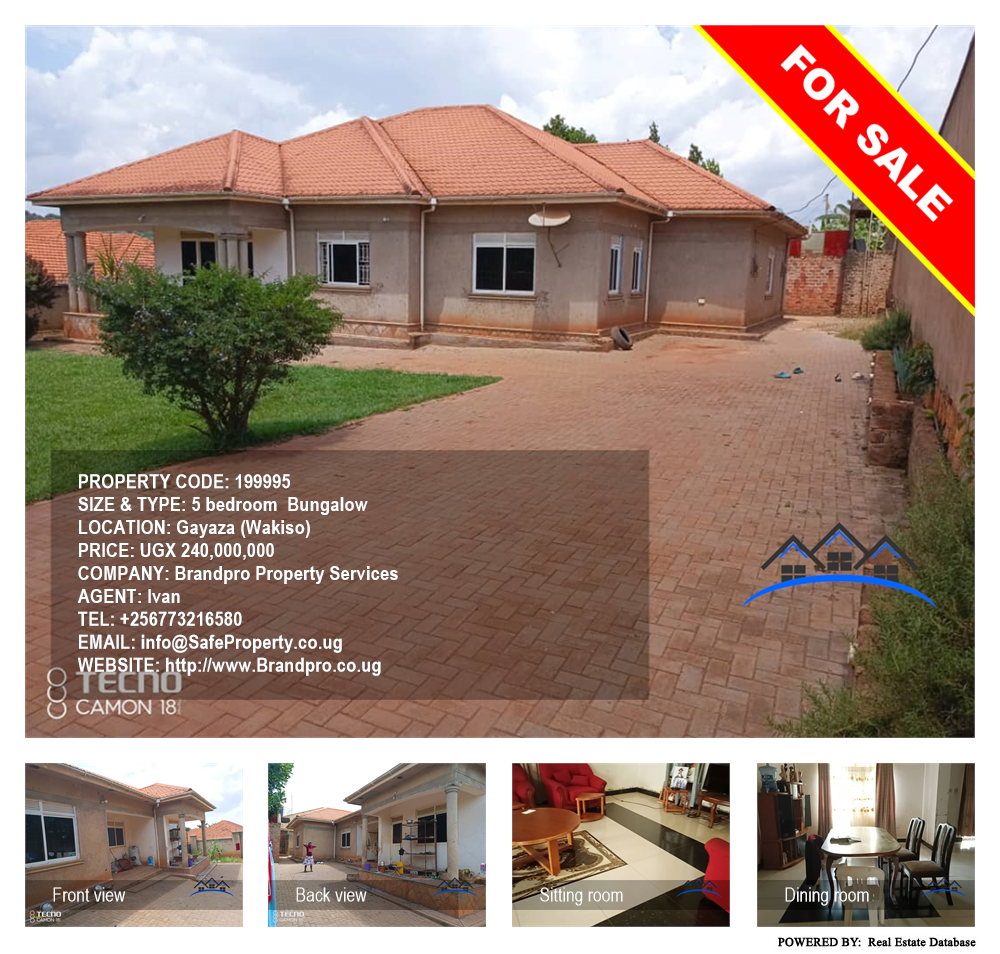 5 bedroom Bungalow  for sale in Gayaza Wakiso Uganda, code: 199995