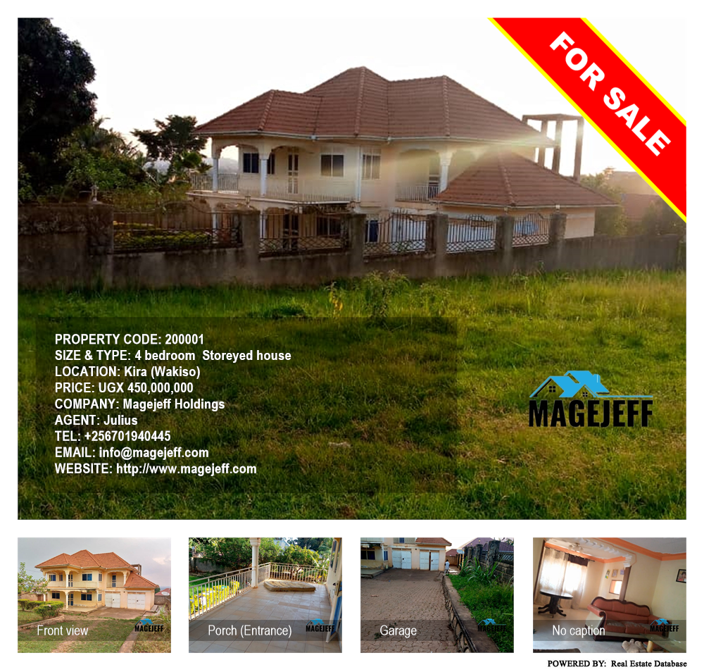 4 bedroom Storeyed house  for sale in Kira Wakiso Uganda, code: 200001