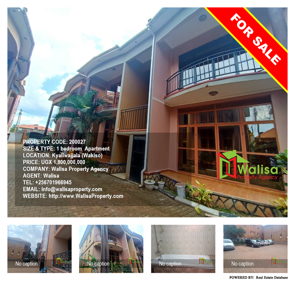 1 bedroom Apartment  for sale in Kyaliwajjala Wakiso Uganda, code: 200027
