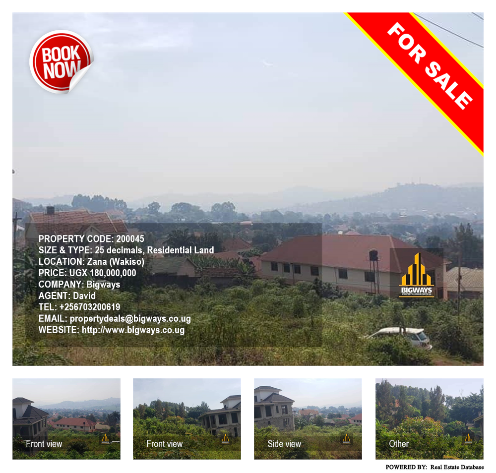 Residential Land  for sale in Zana Wakiso Uganda, code: 200045