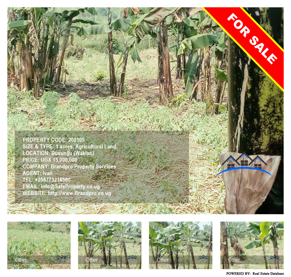 Agricultural Land  for sale in Busunjju Wakiso Uganda, code: 200105