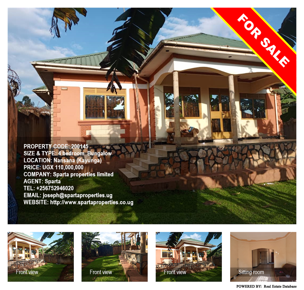 4 bedroom Bungalow  for sale in Nansana Kayunga Uganda, code: 200145