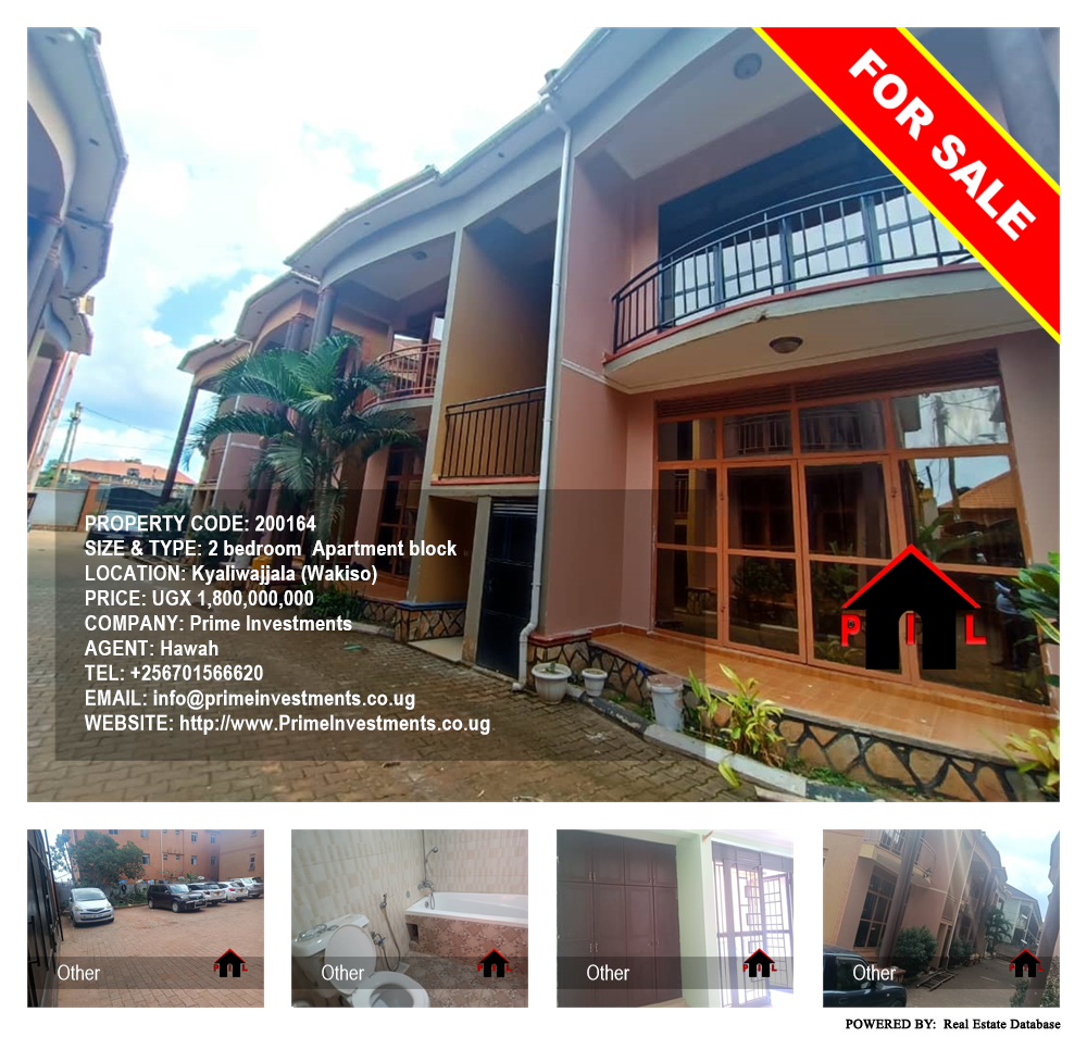 2 bedroom Apartment block  for sale in Kyaliwajjala Wakiso Uganda, code: 200164