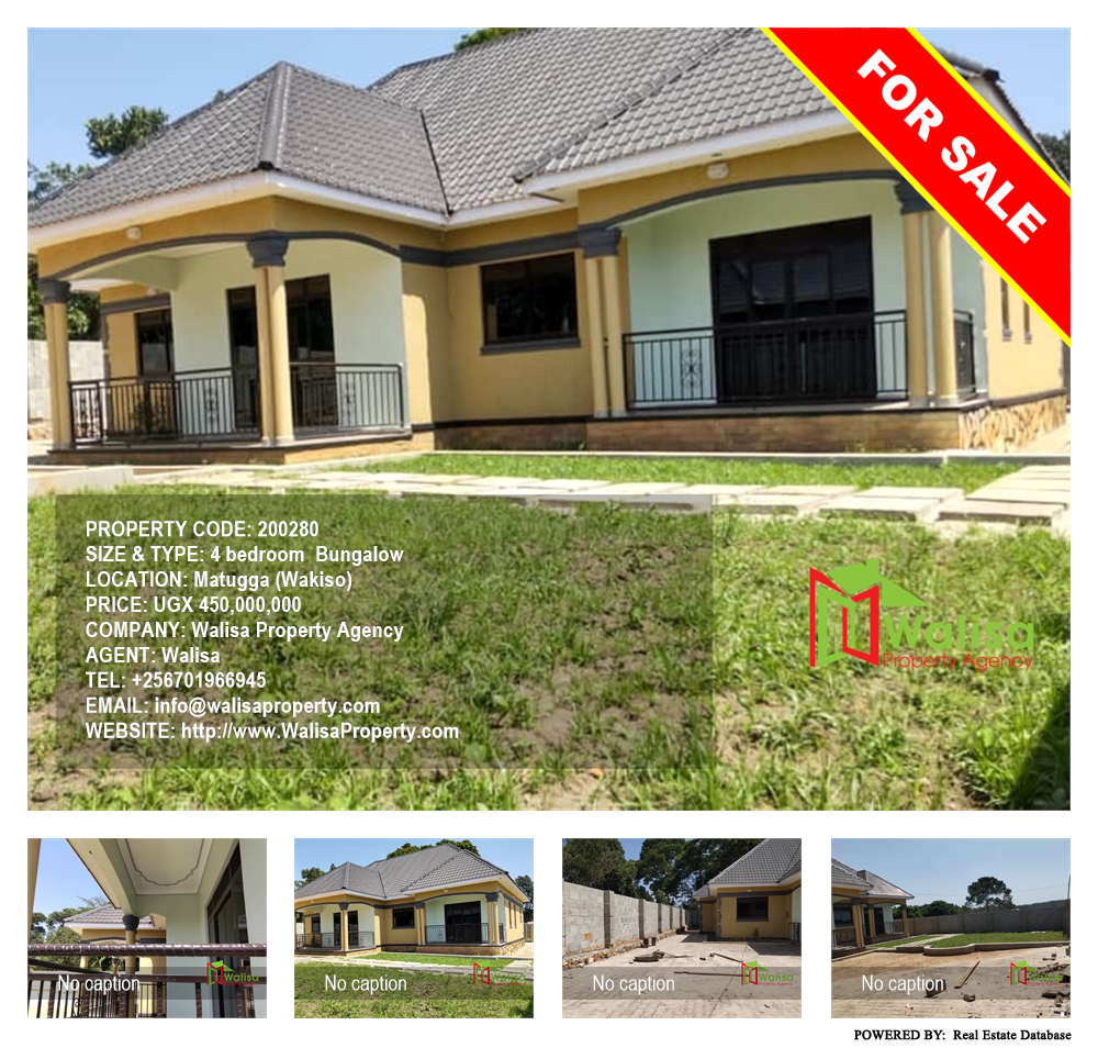 4 bedroom Bungalow  for sale in Matugga Wakiso Uganda, code: 200280