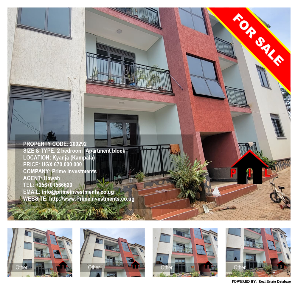 2 bedroom Apartment block  for sale in Kyanja Kampala Uganda, code: 200292