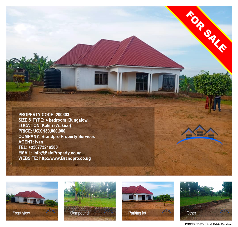 4 bedroom Bungalow  for sale in Kakiri Wakiso Uganda, code: 200303