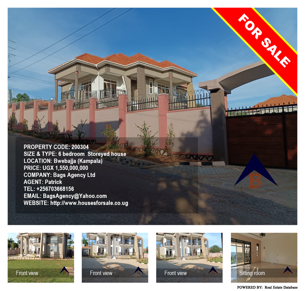 6 bedroom Storeyed house  for sale in Bwebajja Kampala Uganda, code: 200304