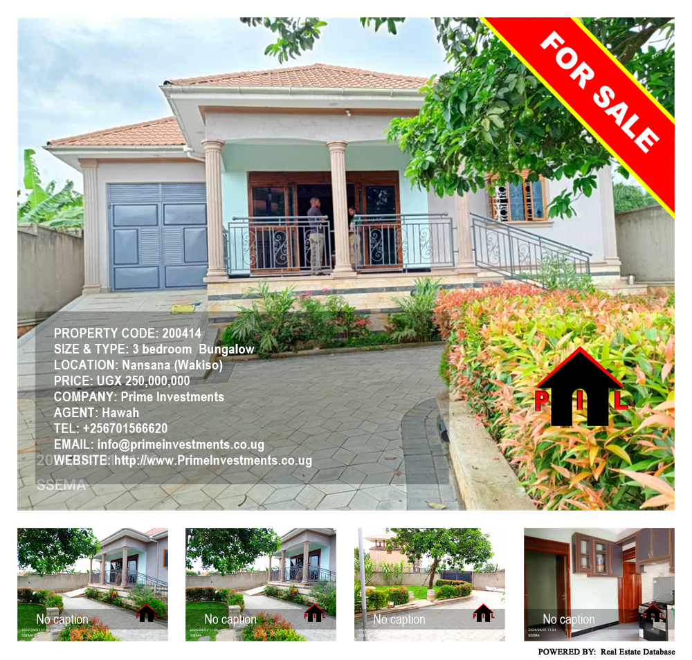 3 bedroom Bungalow  for sale in Nansana Wakiso Uganda, code: 200414