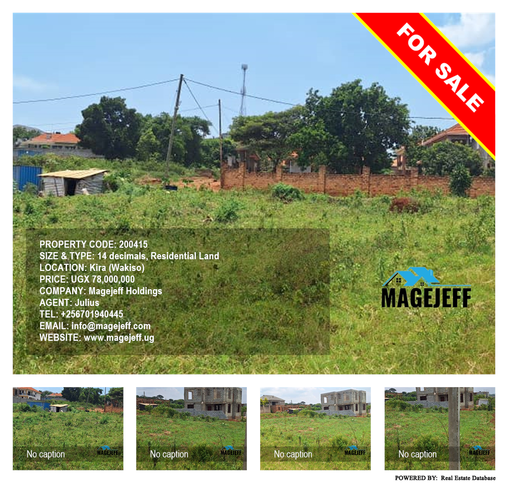 Residential Land  for sale in Kira Wakiso Uganda, code: 200415