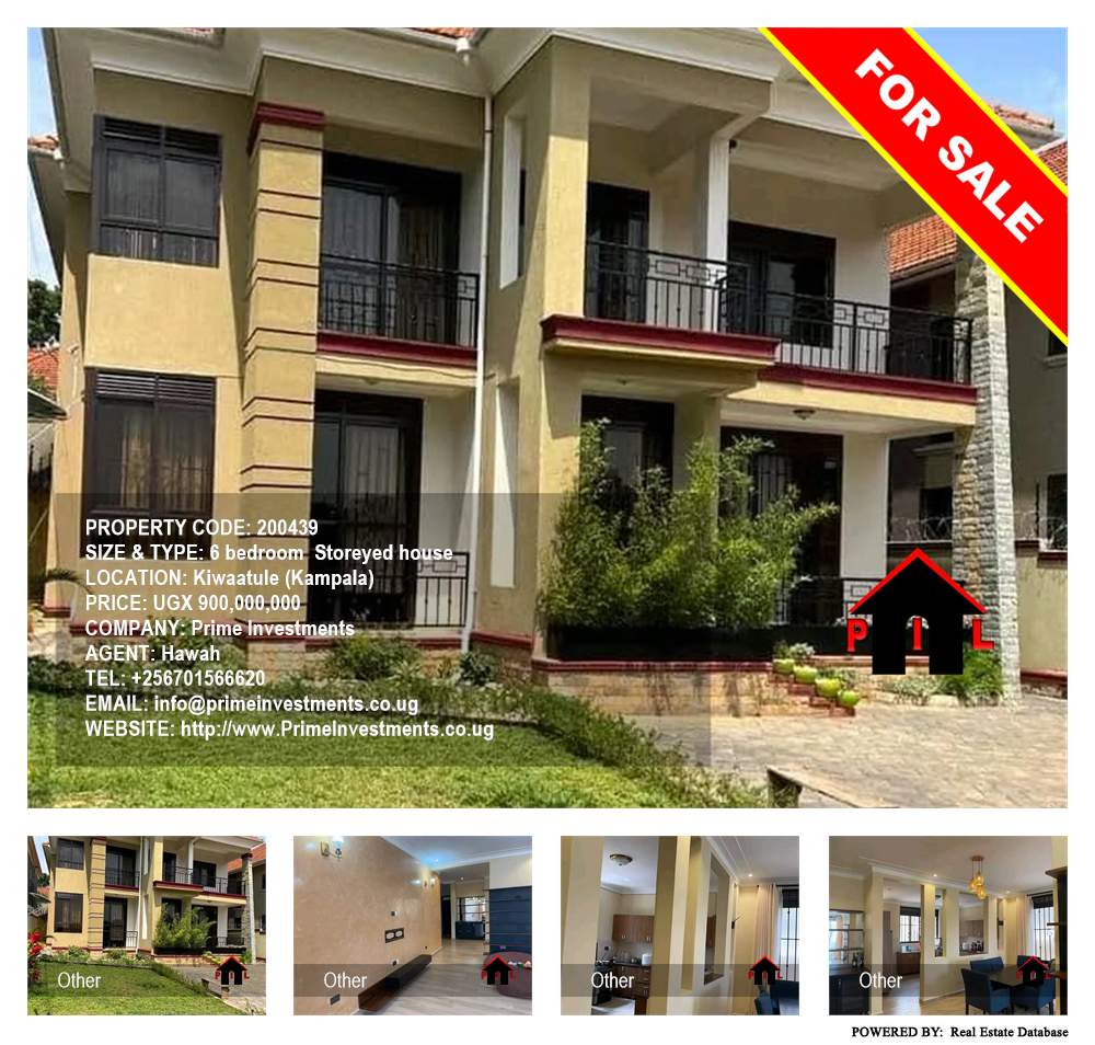 6 bedroom Storeyed house  for sale in Kiwaatule Kampala Uganda, code: 200439