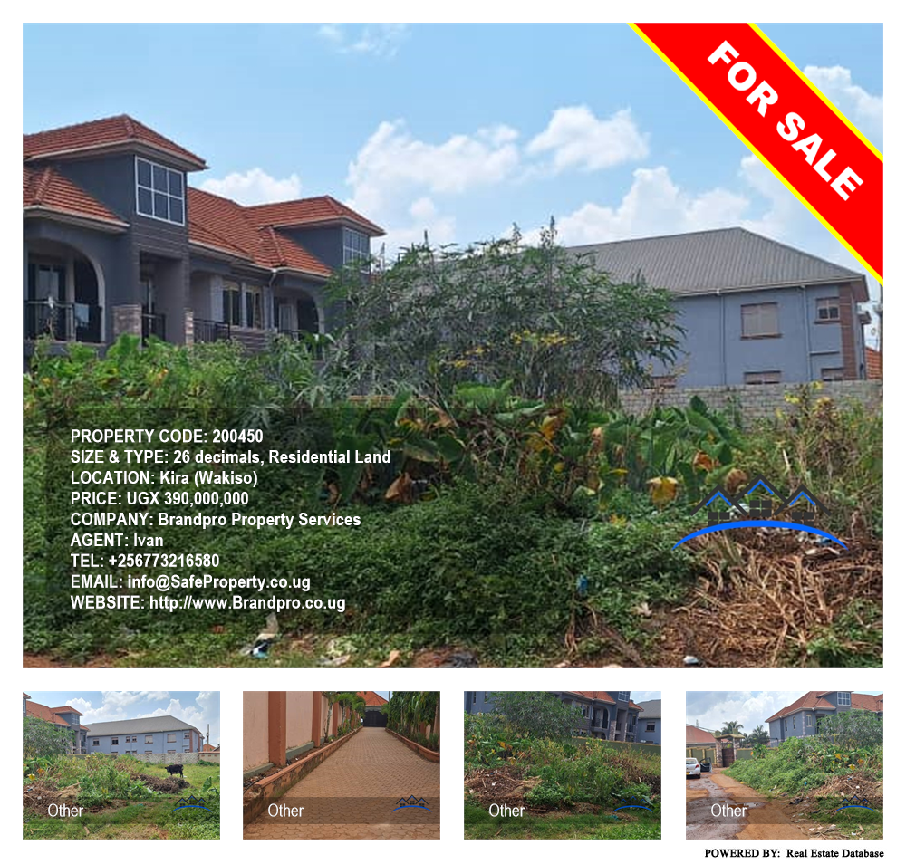 Residential Land  for sale in Kira Wakiso Uganda, code: 200450