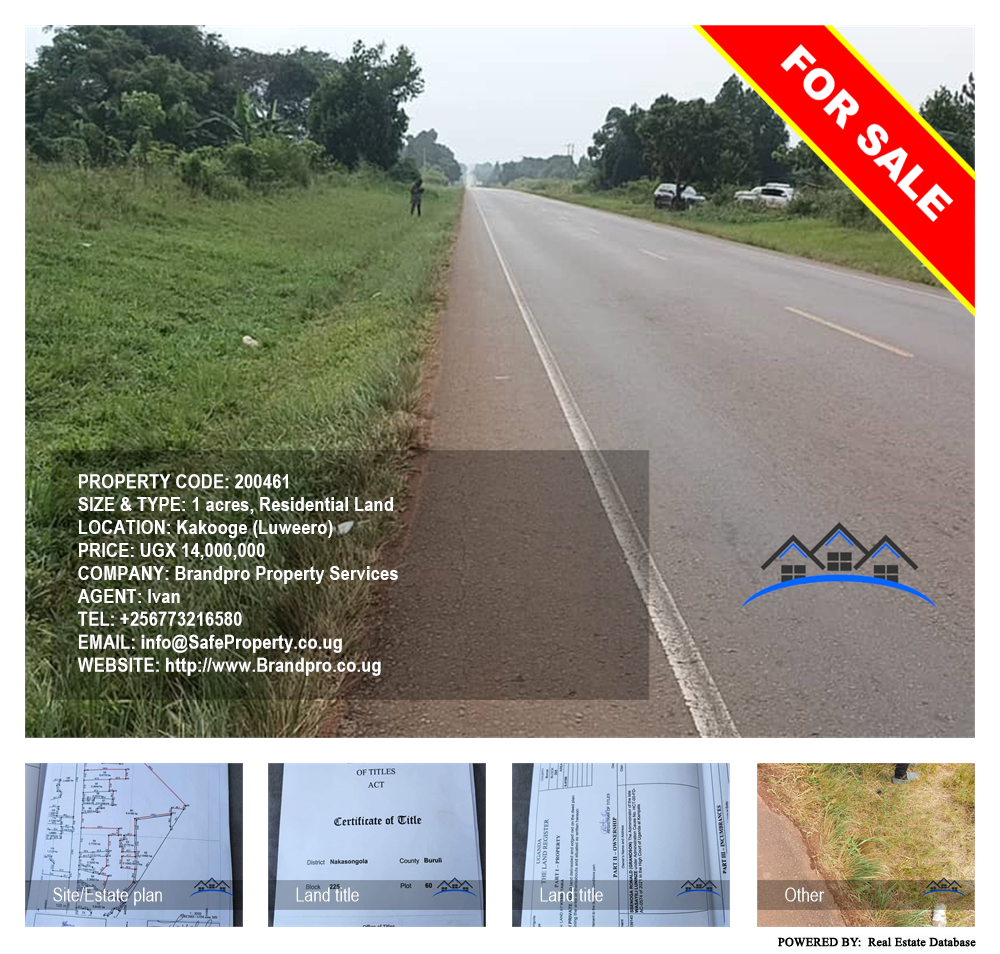 Residential Land  for sale in Kakooge Luweero Uganda, code: 200461