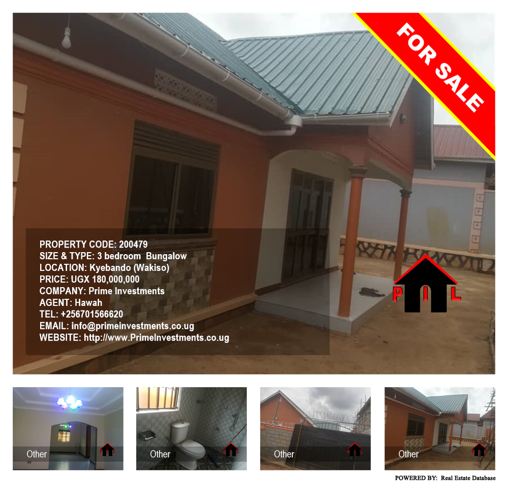 3 bedroom Bungalow  for sale in Kyebando Wakiso Uganda, code: 200479