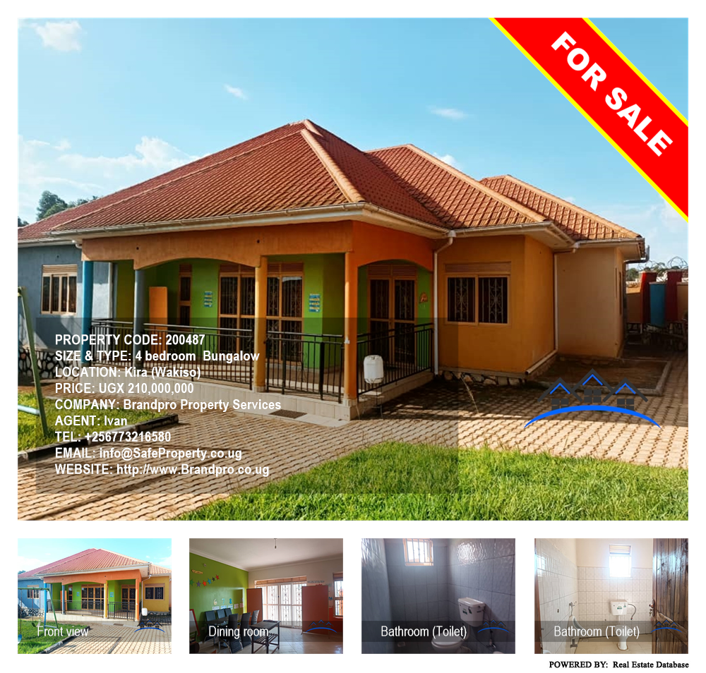 4 bedroom Bungalow  for sale in Kira Wakiso Uganda, code: 200487