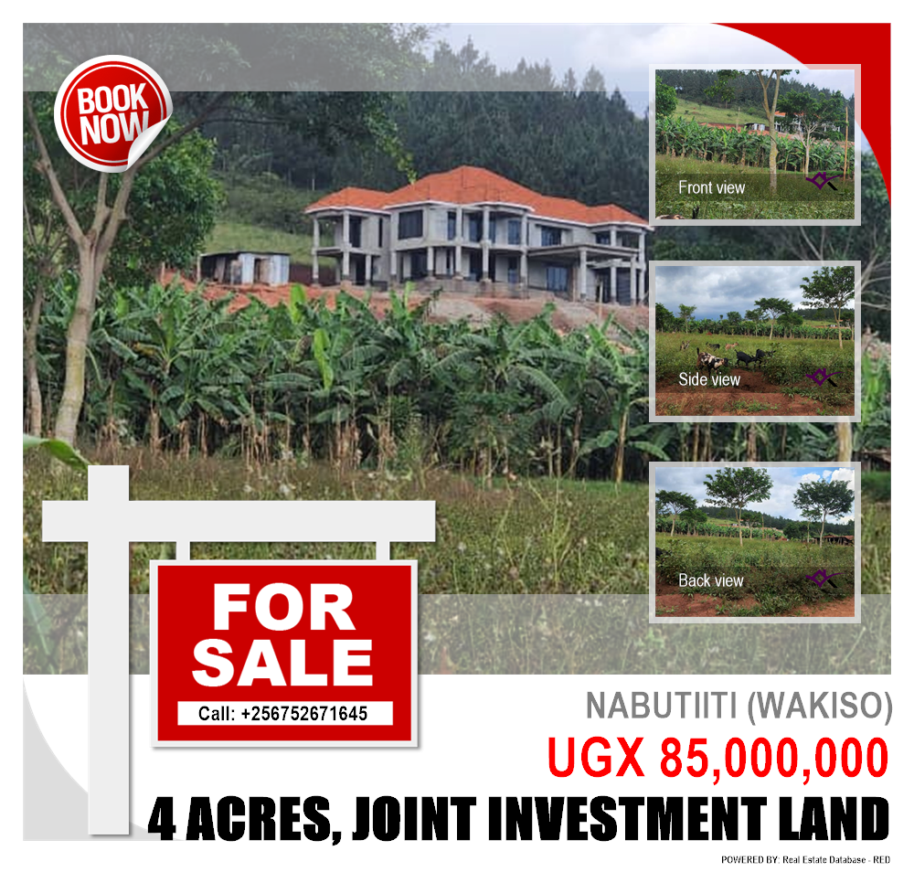 Joint investment land  for sale in Nabutiiti Wakiso Uganda, code: 200504