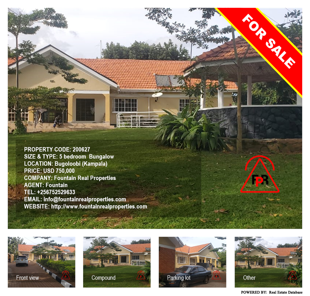 5 bedroom Bungalow  for sale in Bugoloobi Kampala Uganda, code: 200627