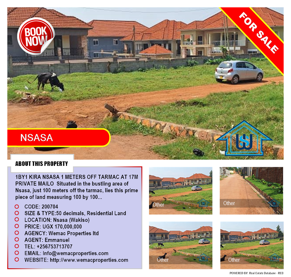 Residential Land  for sale in Nsasa Wakiso Uganda, code: 200704