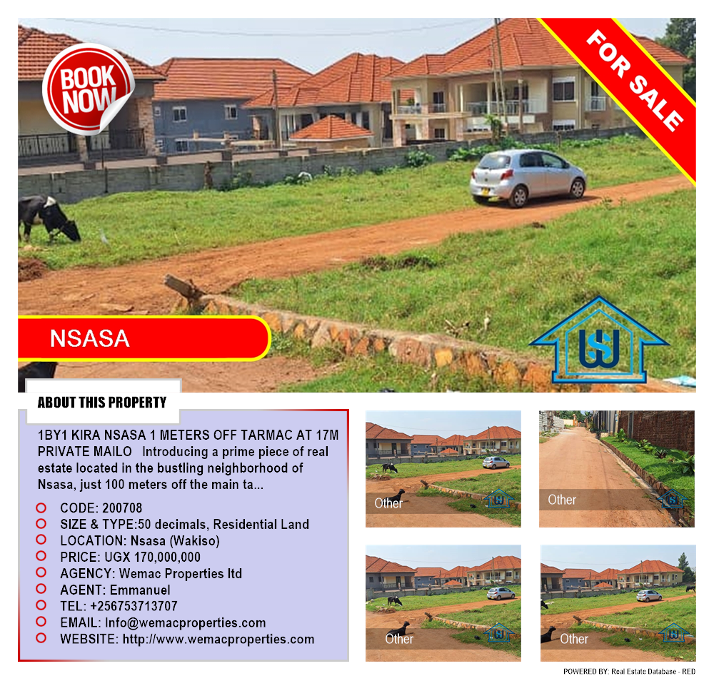 Residential Land  for sale in Nsasa Wakiso Uganda, code: 200708