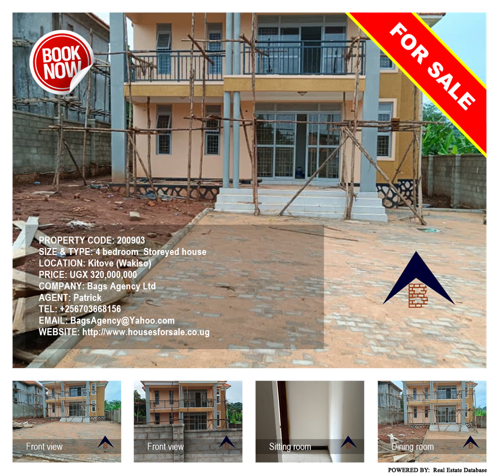 4 bedroom Storeyed house  for sale in Kitove Wakiso Uganda, code: 200903