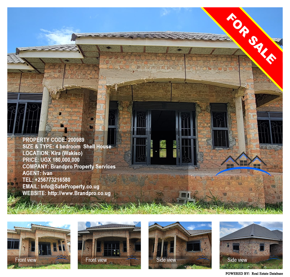 4 bedroom Shell House  for sale in Kira Wakiso Uganda, code: 200989